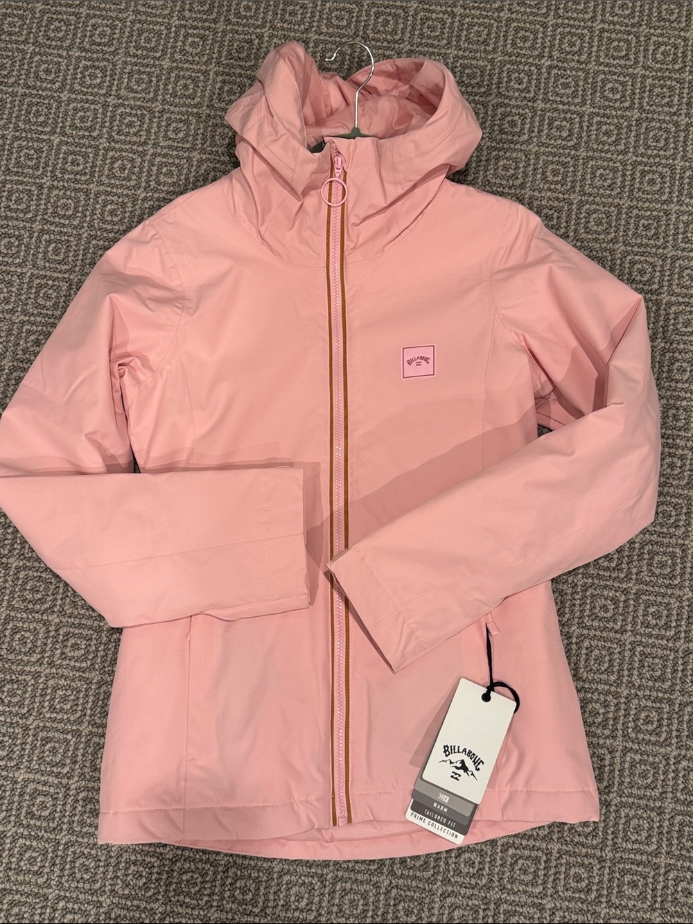 Billabong Light Pink Hooded Ski Shell Jacket